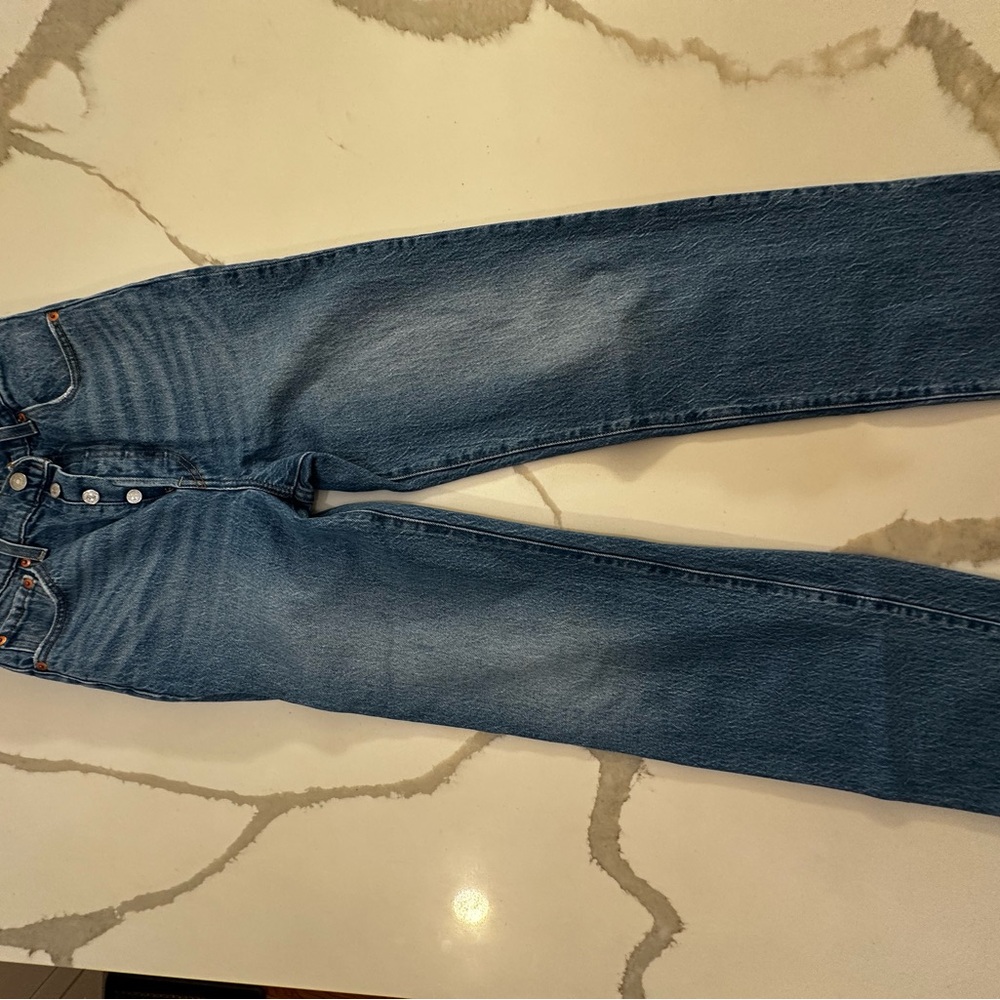Levi’s High-Rise Straight Leg Ankle Women's Jeans Blue - Picture 4 of 8